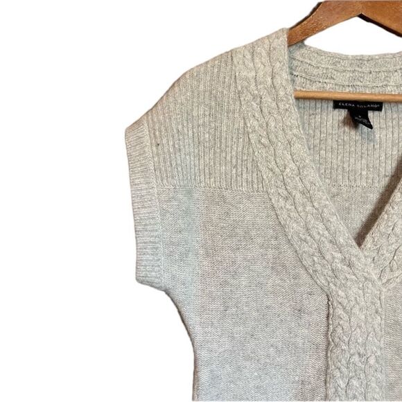 Elena solano short sleeve sweater angora & wool blend sweater - Picture 5 of 8